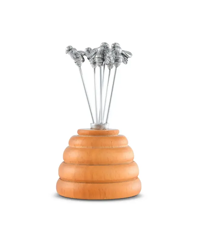Bee Hive Cheese Pick Set