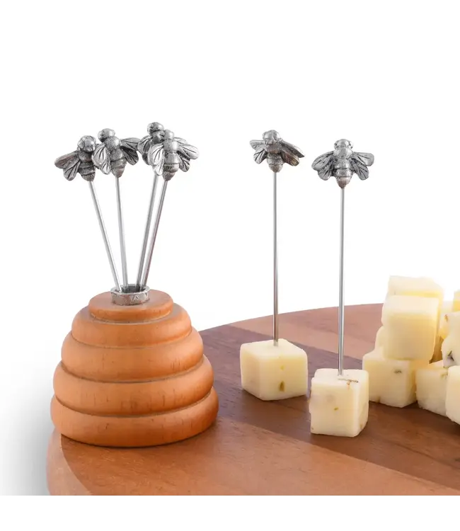 Bee Hive Cheese Pick Set