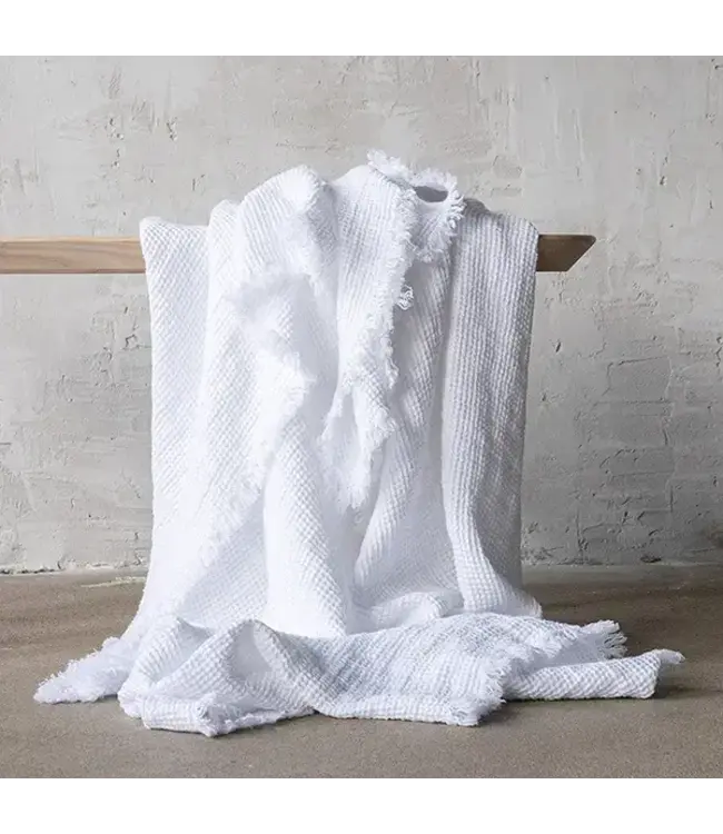Linen Throw with Fringes-available in 3 colors