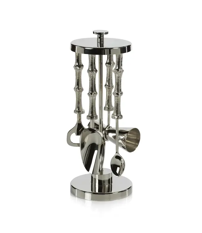 Five Piece Bamboo Bar Tool Set