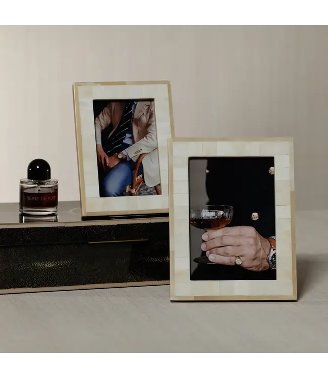 Natural and Bleached White Bone 5X7 Photo Frame