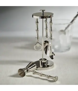 Five Piece Bamboo Bar Tool Set