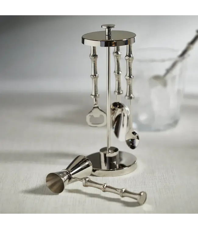 Five Piece Bamboo Bar Tool Set