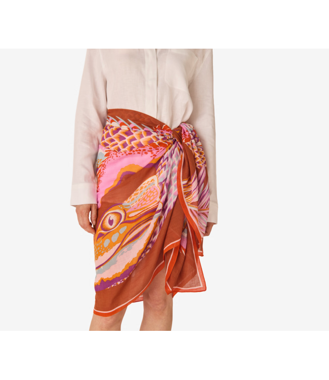 Crocodile Cotton Square Scarf