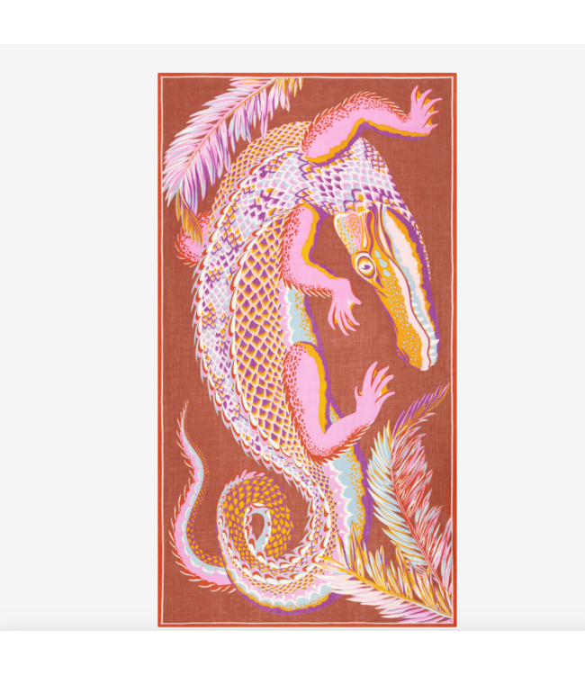 Crocodile Cotton Square Scarf