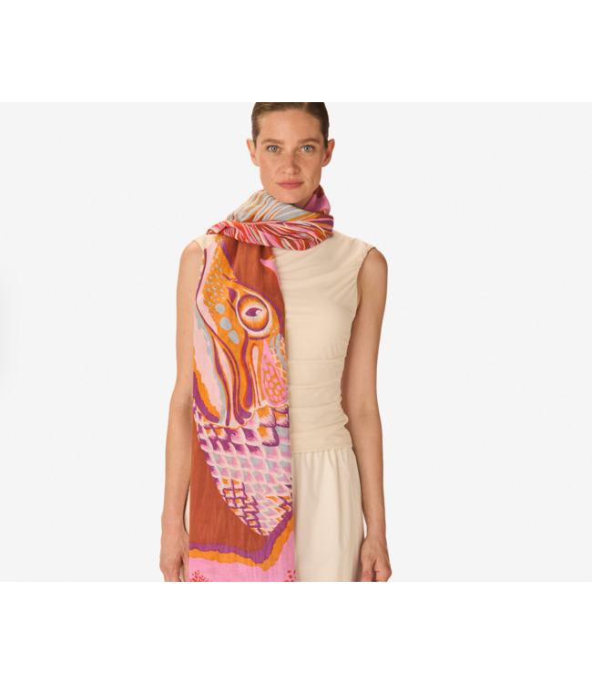 Crocodile Cotton Square Scarf