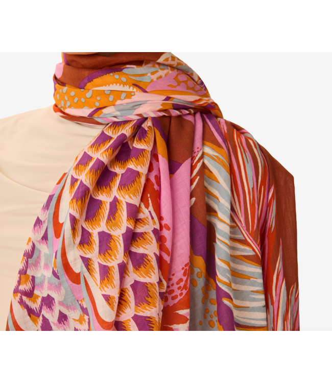 Crocodile Cotton Square Scarf