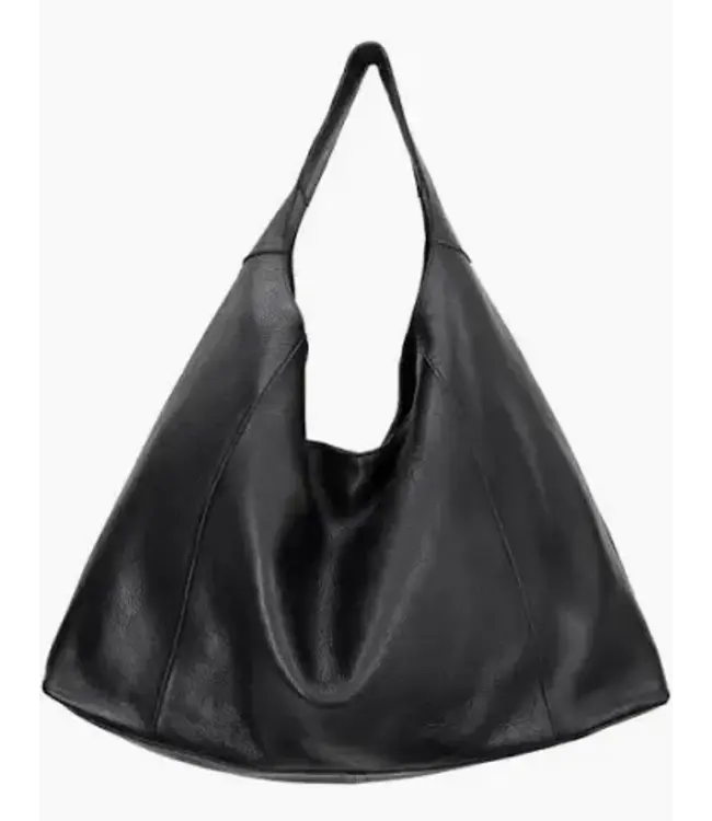Lindsey Leather Tote Bag-black