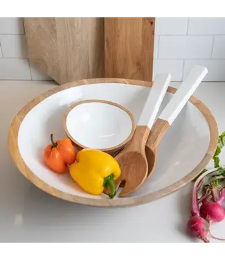 Madras White Enamel Extra Large Bowl