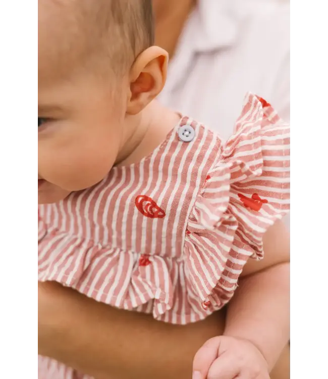 Seersucker One-Piece in Shell Belle