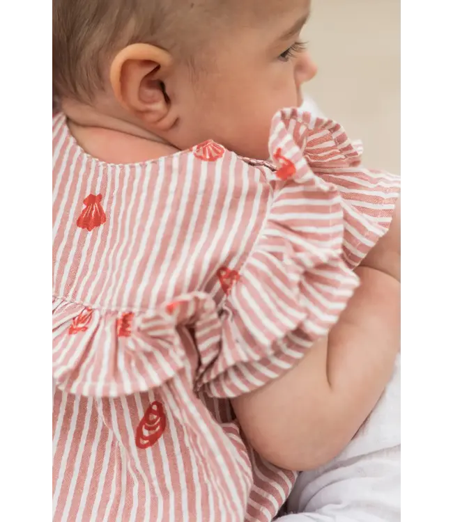 Cotton Seersucker Shell One-Piece