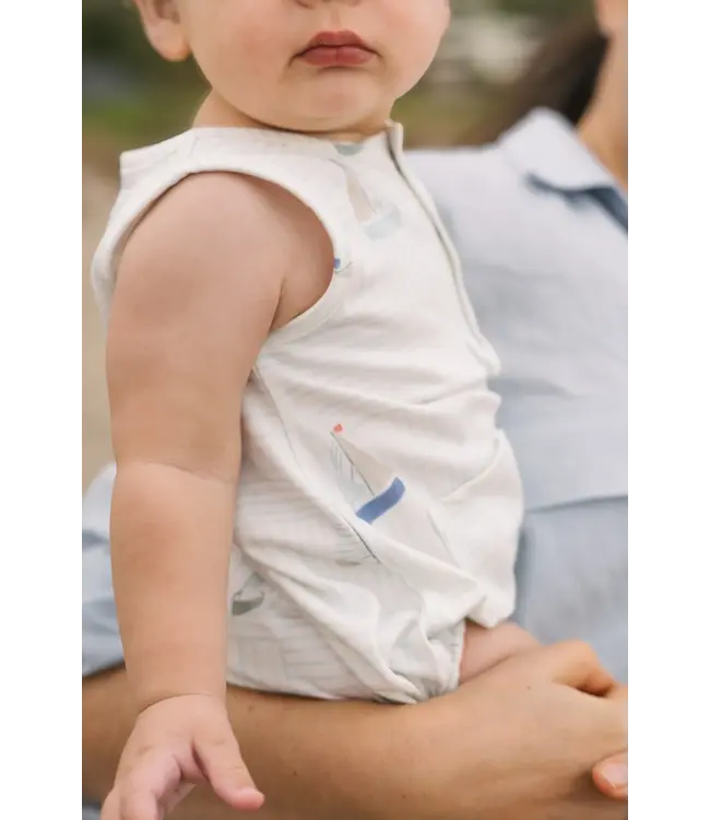 Cotton Sleeveless One-Piece in Set Sail