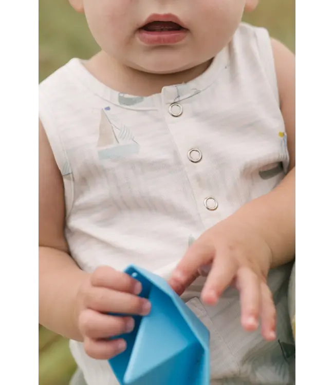 Cotton Sleeveless One-Piece in Set Sail
