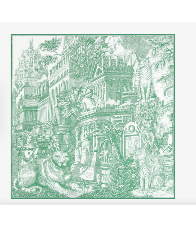 Piranesi Square Silk/Cotton Scarf