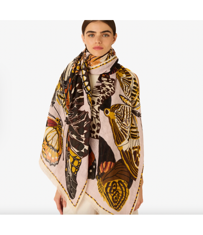 Papillons Linen Scarf-available in 2 colors
