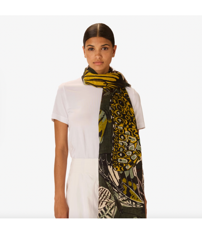 Papillons Linen Scarf-available in 2 colors