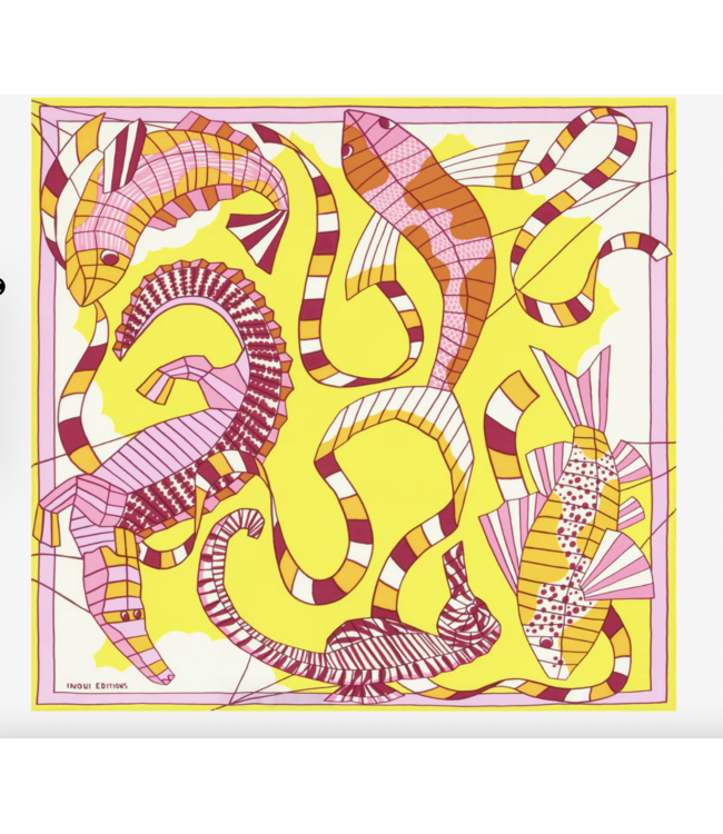 Square Cotton/Silk Cerfs  Scarf-available in 2 colors