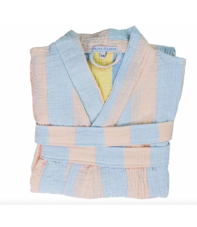 Muslin Striped Robe-available in 3 colors