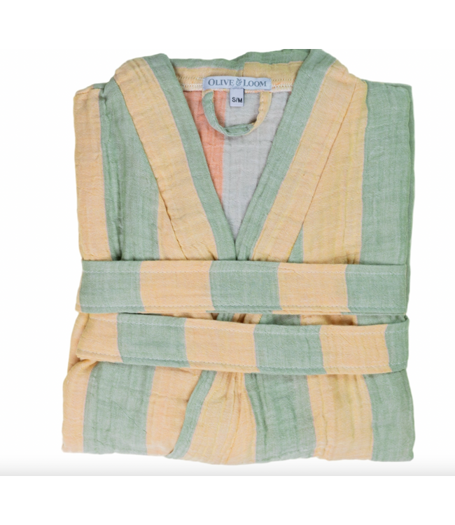 Muslin Striped Robe-available in 3 colors