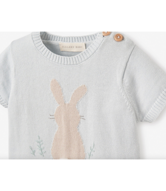 Cotton Knit Bunny Shortall