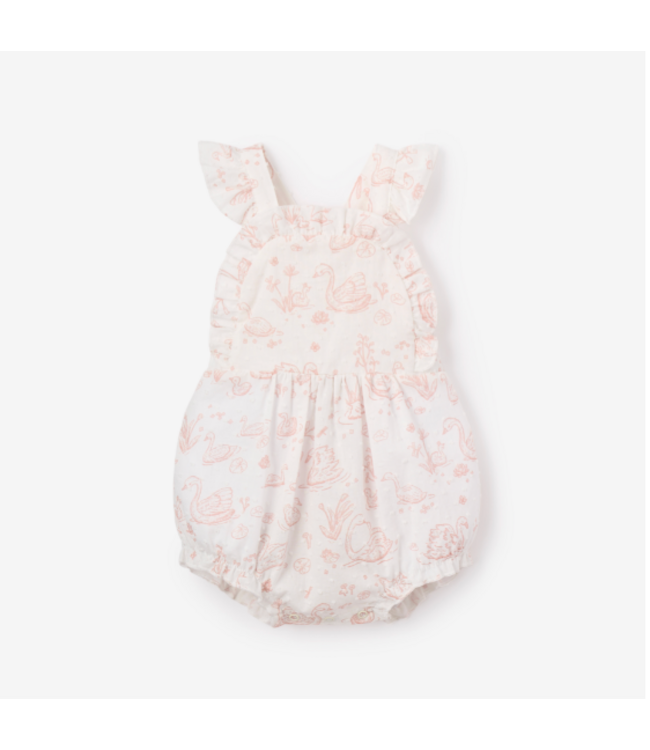 Swan Toile Cotton Romper