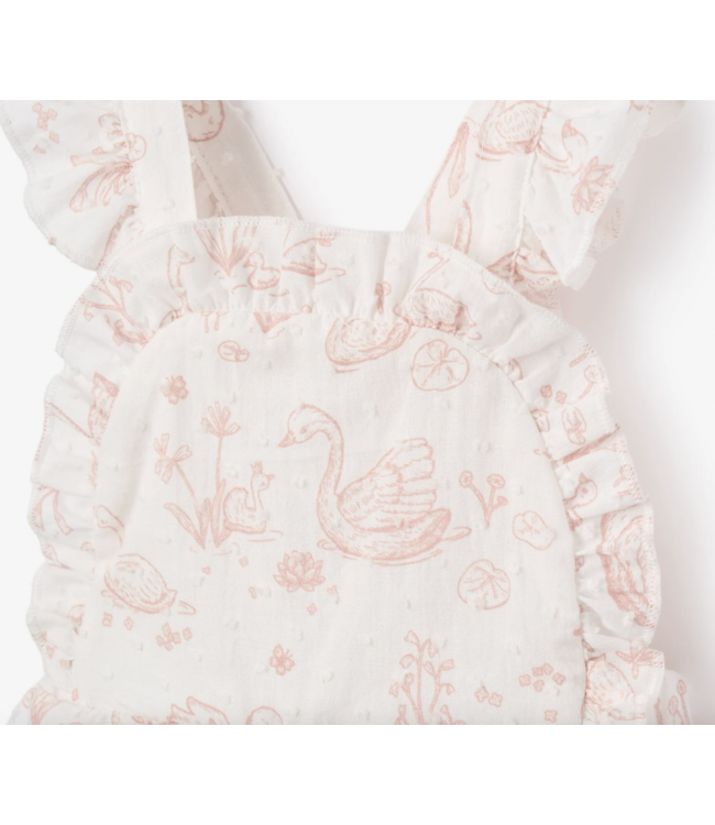 Swan Toile Cotton Romper