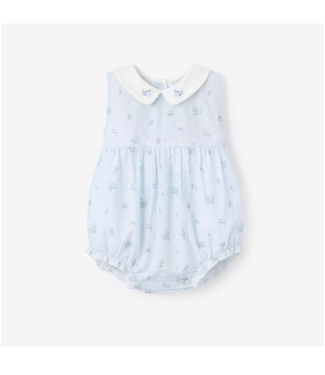 Blue Swiss Dot Cotton Bubble