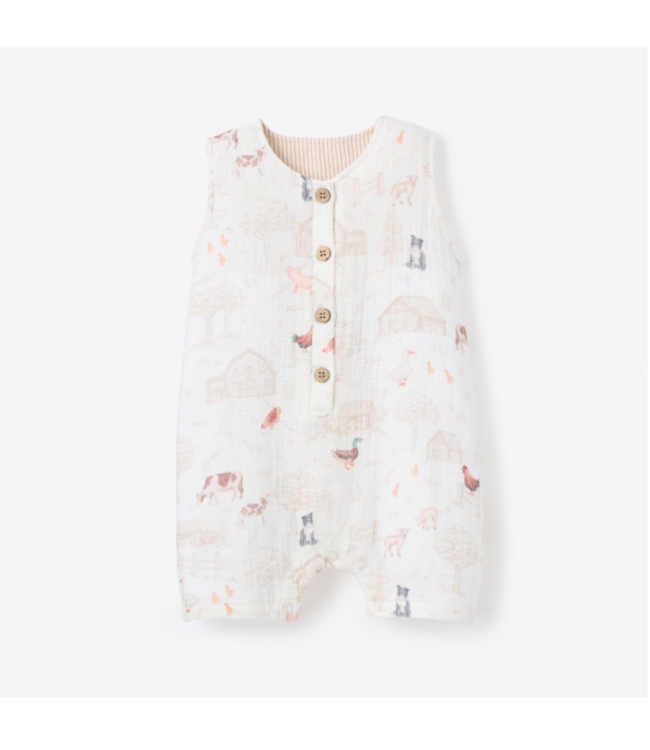 French Farm Cotton Sleeveless Shortall