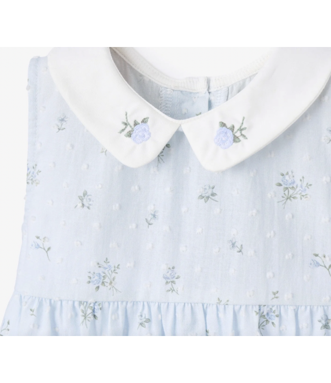 Blue Swiss Dot Cotton Bubble