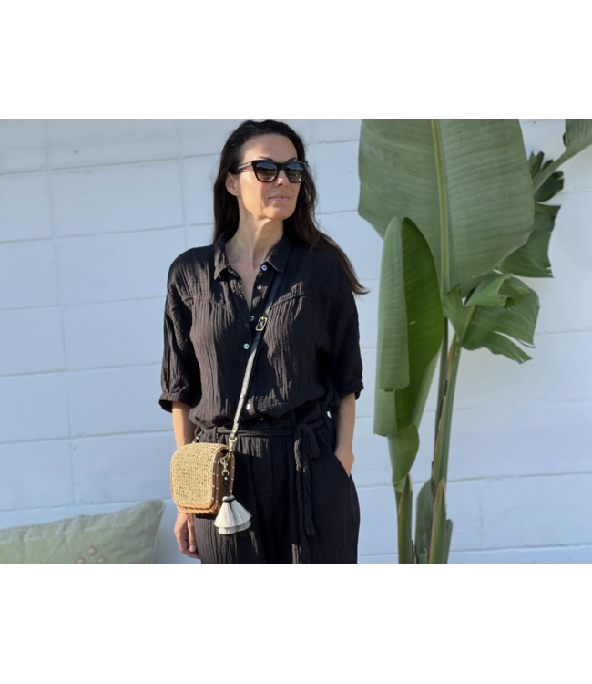 Raffia Crossbody Shoulder Bag