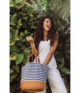 Picnic Time Coronado Canvas Basket Tote