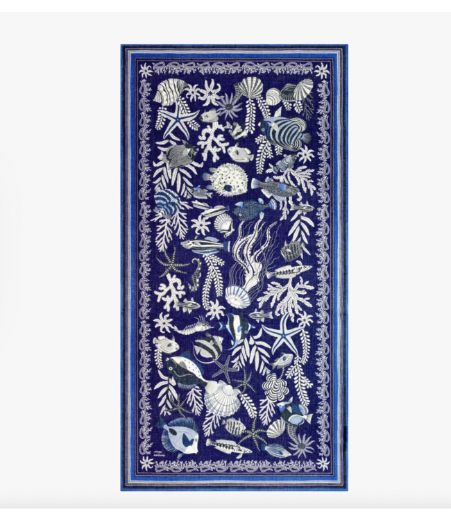 Neptune Cotton Bleu Marine Scarf