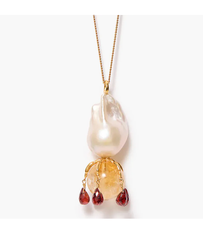 Lark Drip Citrine Necklace