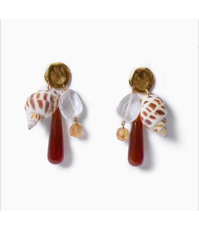 Sunset Agate/Citrine Earrings
