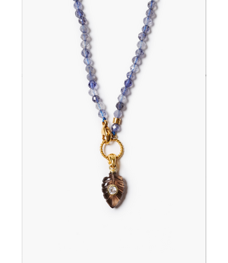 Iolite/Smoky Quartz Leaf Necklace Iolite/Smoky Quartz Leaf Necklace