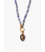 Iolite/Smoky Quartz Leaf Necklace