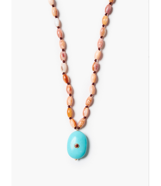 Turquoise/Orange Sapphire Necklace Turquoise/Orange Sapphire Necklace