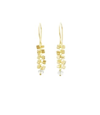 C Weitzman Bead Drop Gold-Fill Earrings