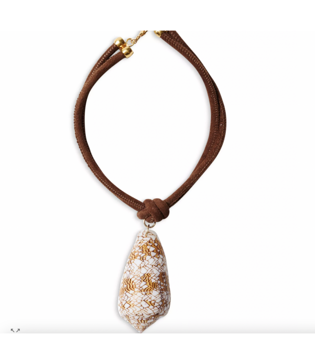 Suede Cone Shell Choker