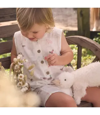 French Farm Cotton Sleeveless Shortall