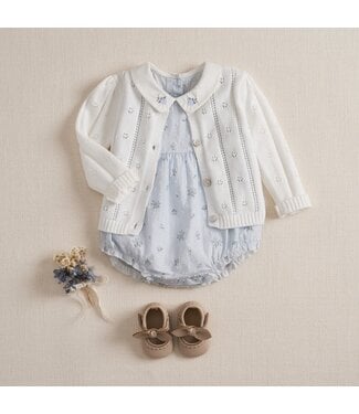 Blue Swiss Dot Cotton Bubble