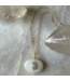 Robindira Unsworth Moonstone w/ Quartz Pendant Necklace
