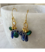 Robindira Unsworth Blue Gemstone Cluster Earrings