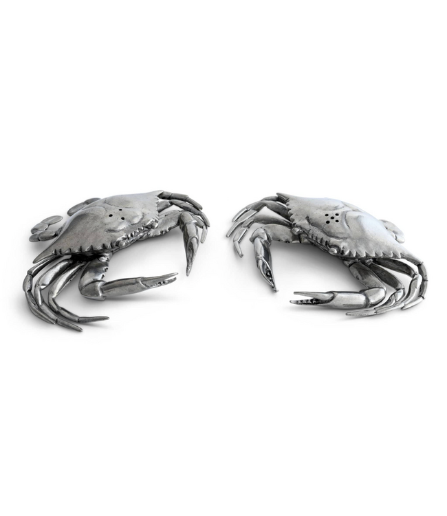 Vagabond House Pewter Salt and Pepper  Blue Crab (O116B)