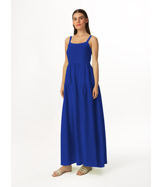 Haris Cotton Maxi Linen Tank Dress-White
