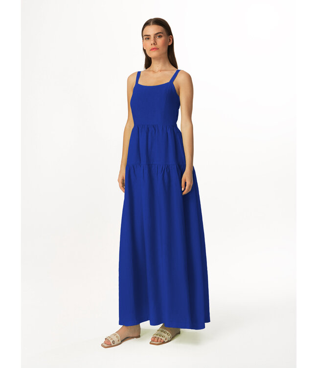 Maxi Linen Tank Dress-White