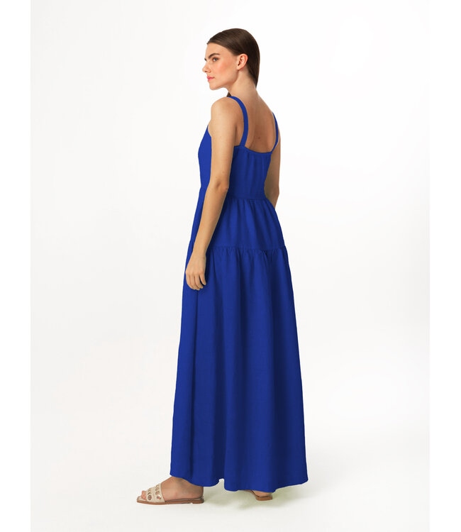 Maxi Linen Tank Dress-White