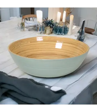 Albert L Bamboo Classic Bowl-available in Dove Blue & White