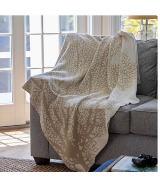 Cotton Coral Throw Blanket