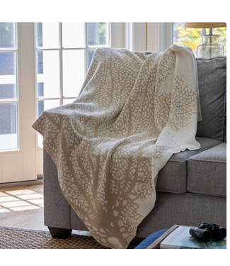 In2green Coral/ Beige Throw Blanket